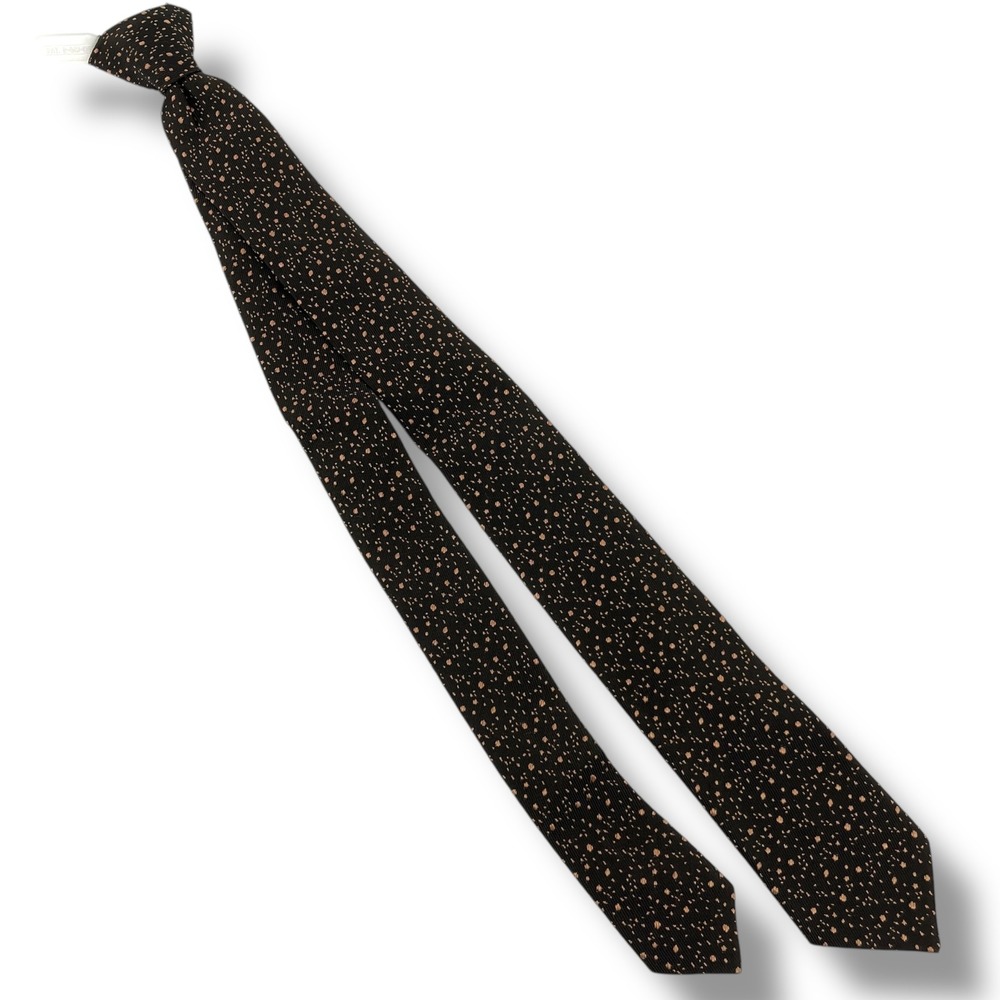 Vintage Wembley Boys Neck Tie Brown Speckled Pattern Hook On